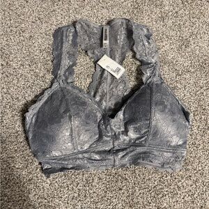 Zenana Outfitters Lace Bralette in Light Gray